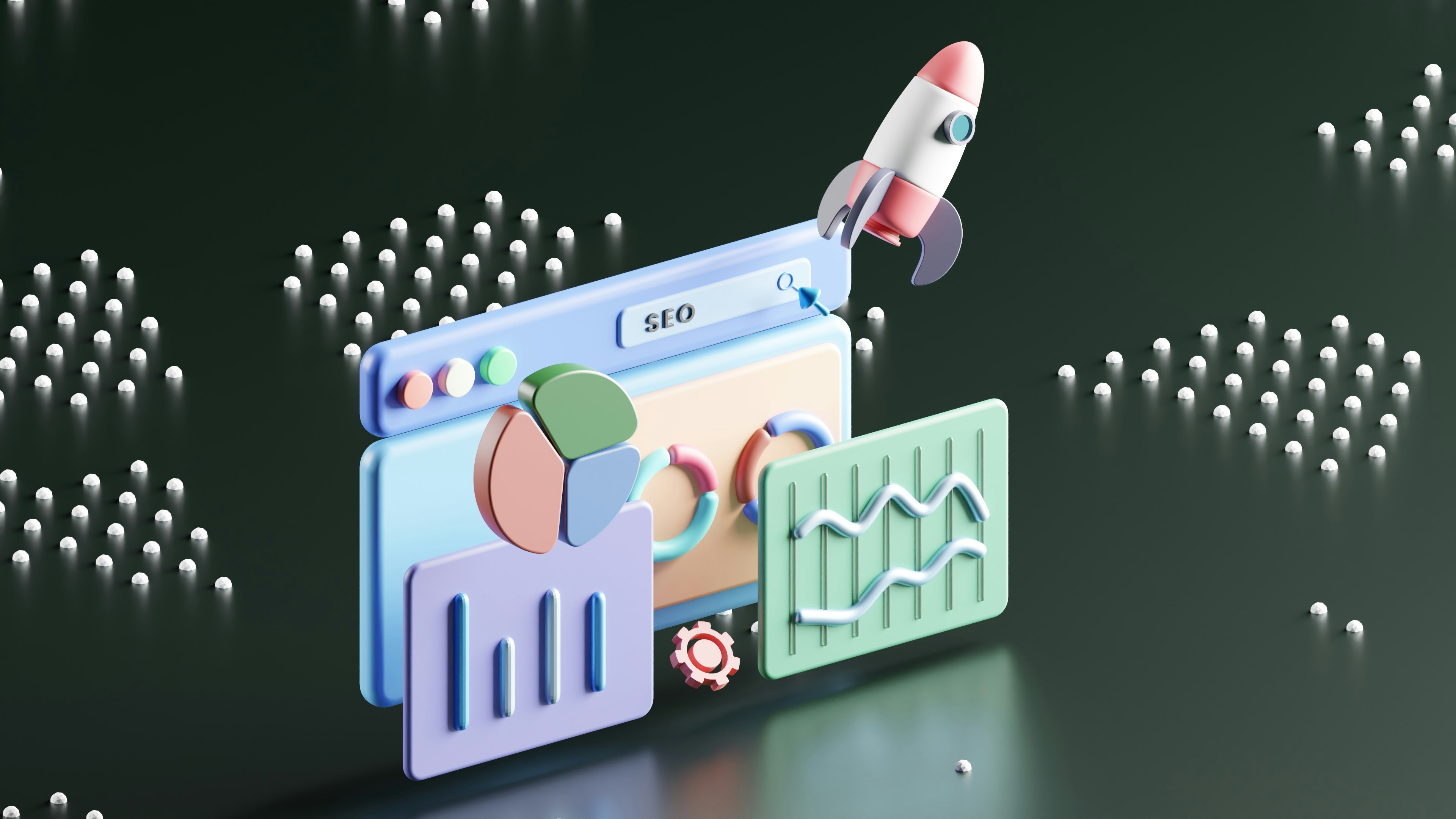 Rocket launching on a computer screen symbolizing fast website deployment