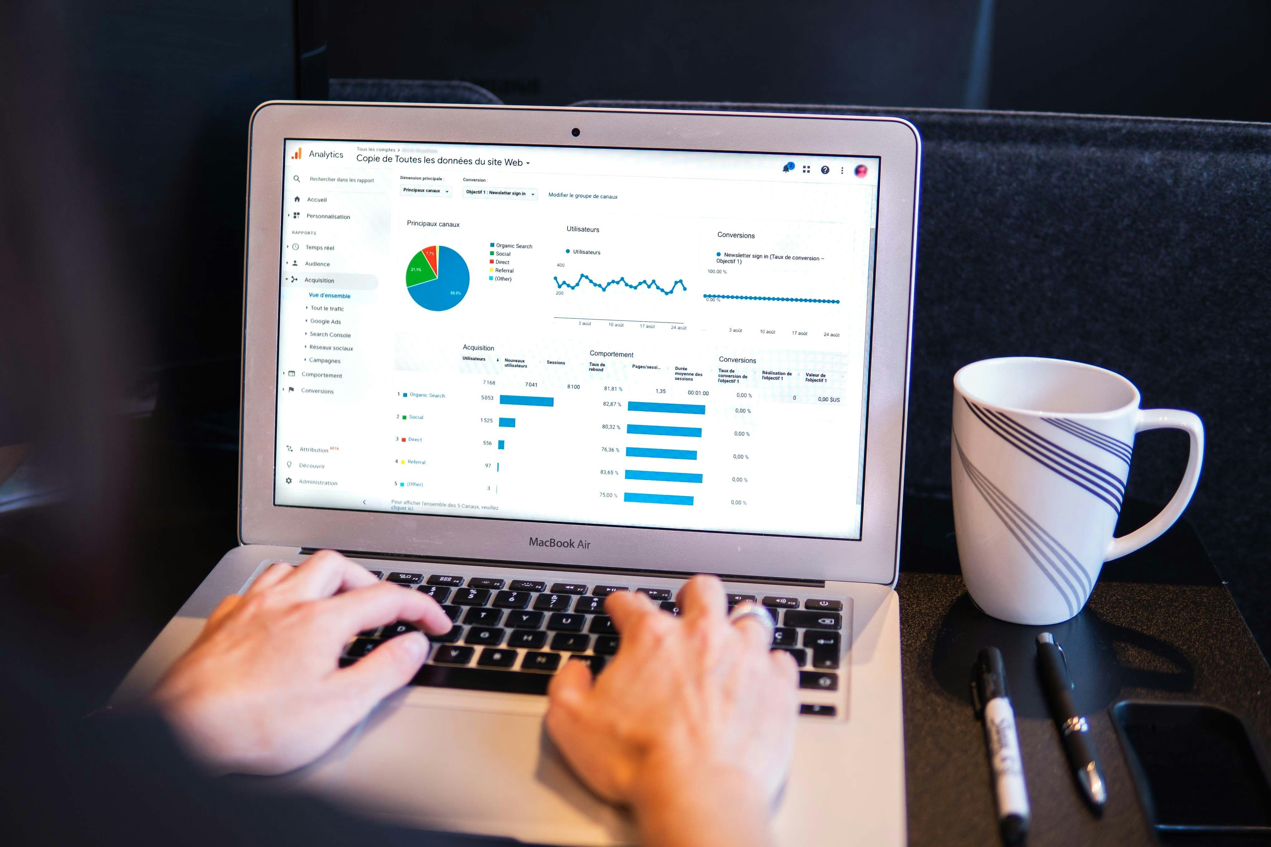 Long-tail keywords analytics dashboard