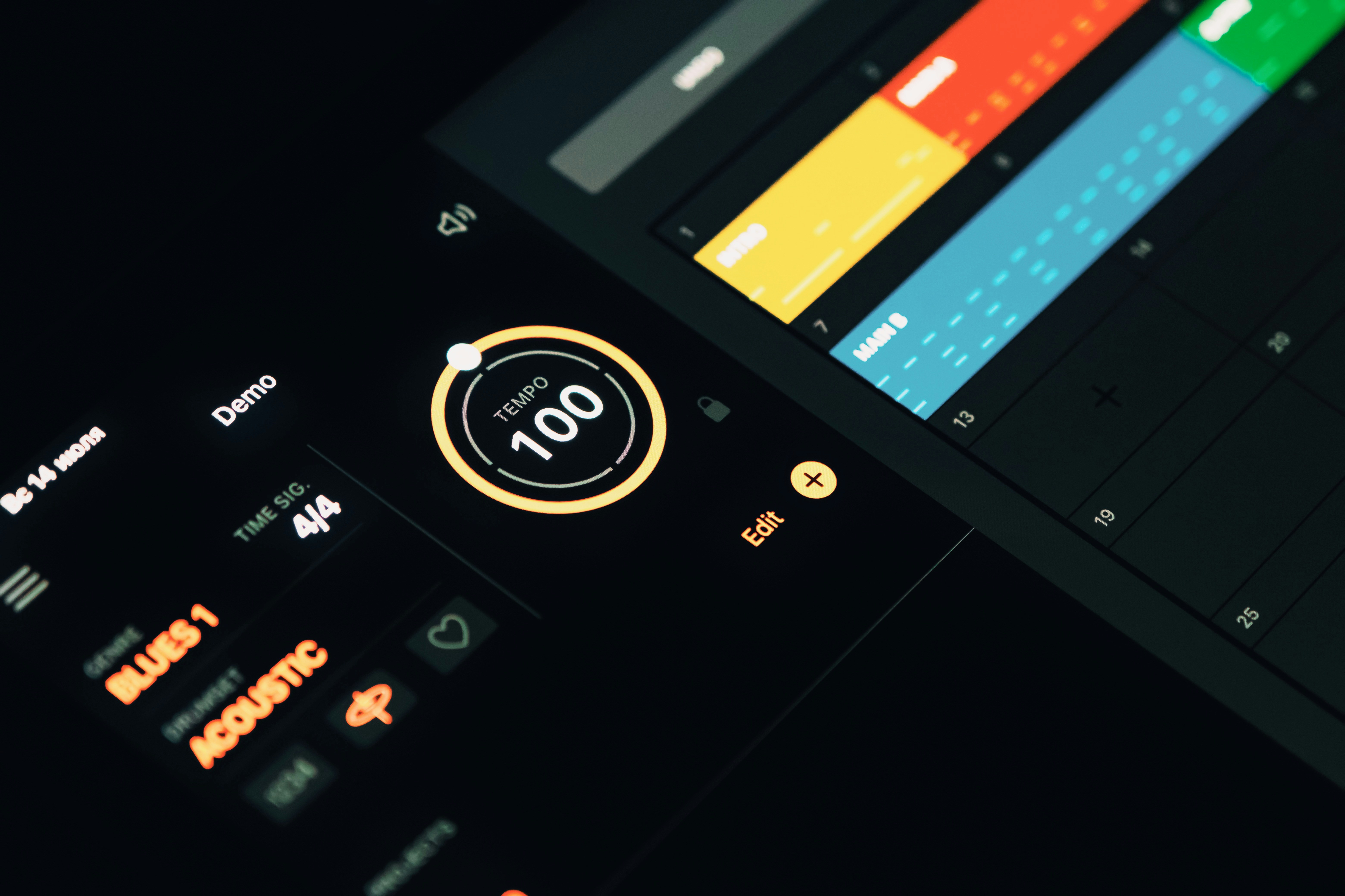 Visual editing interface with design tools and AI integration